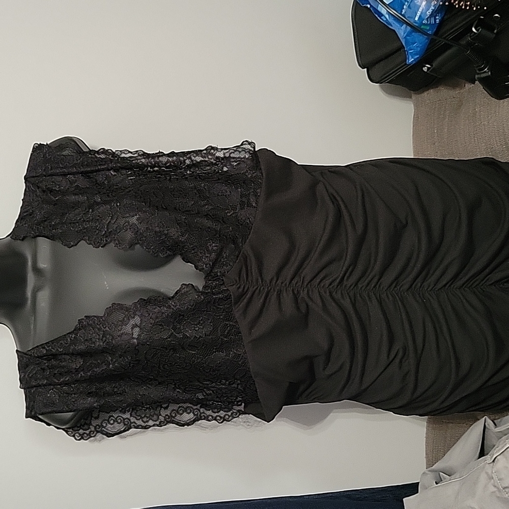 Black lace top